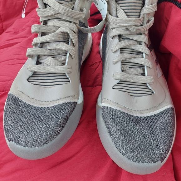 Adidas Cream and Gray High-Top Sneakers Marquee BOOST Men Sz 9 Basketball (D) main image 7